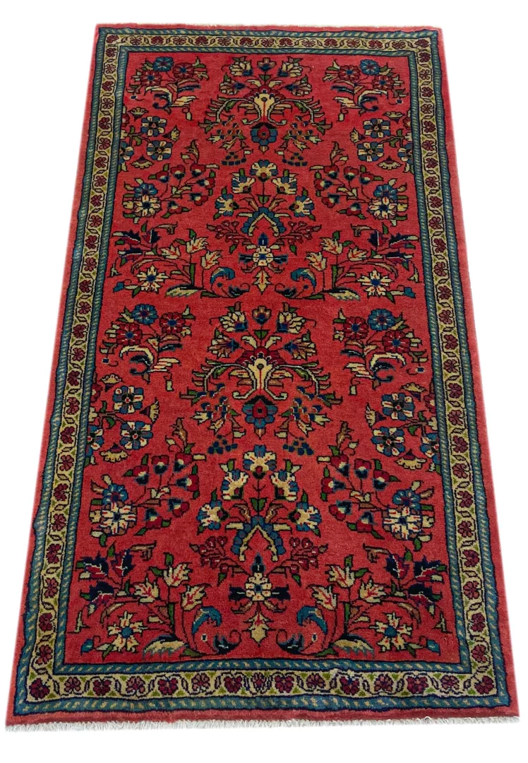 Perserteppich Sarough 130 x 69 cm Wolle handgeknüpft