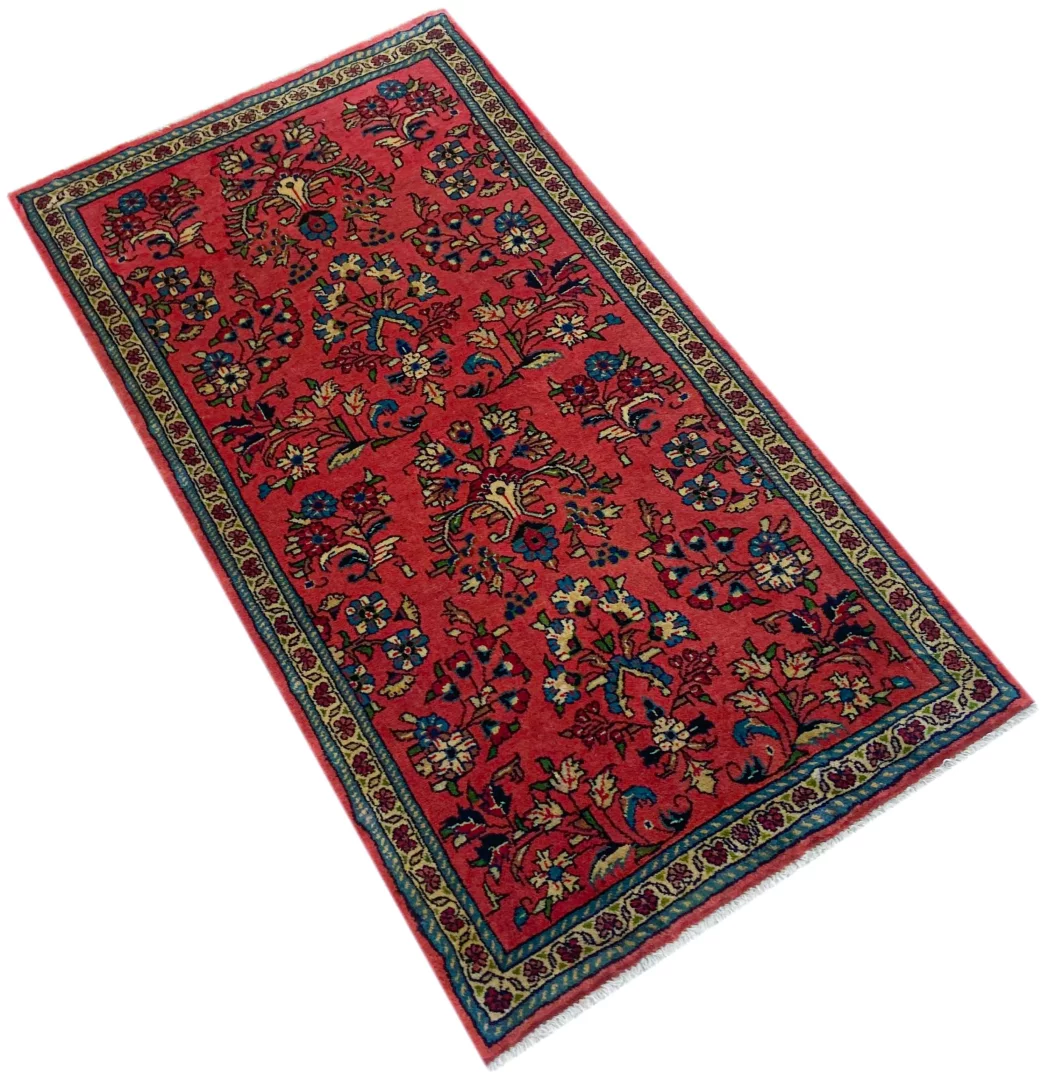 Perserteppich Sarough 130 x 69 cm Wolle handgeknüpft