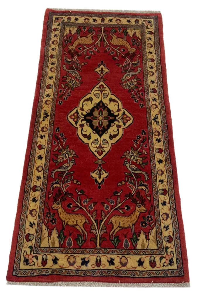 Perserteppich Sarough 132 x 62 cm Wolle handgeknüpft