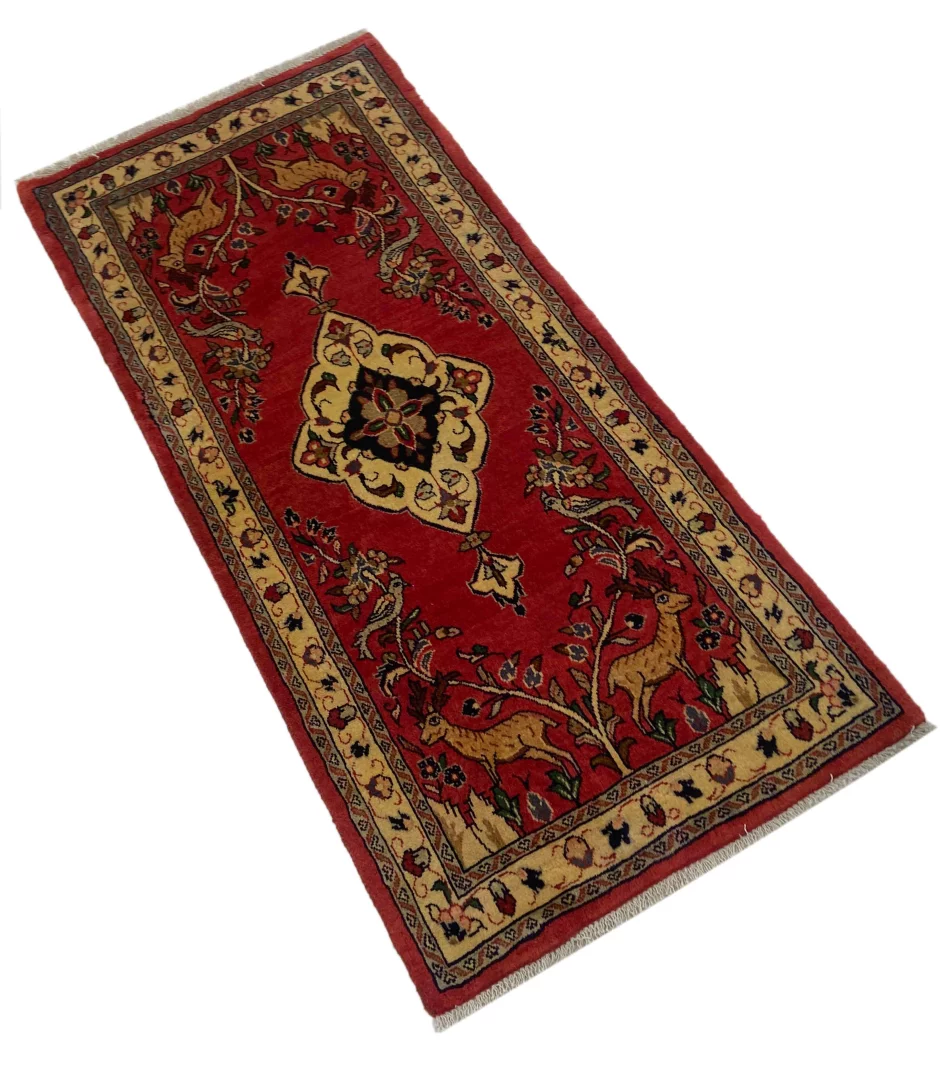 Perserteppich Sarough 132 x 62 cm Wolle handgeknüpft