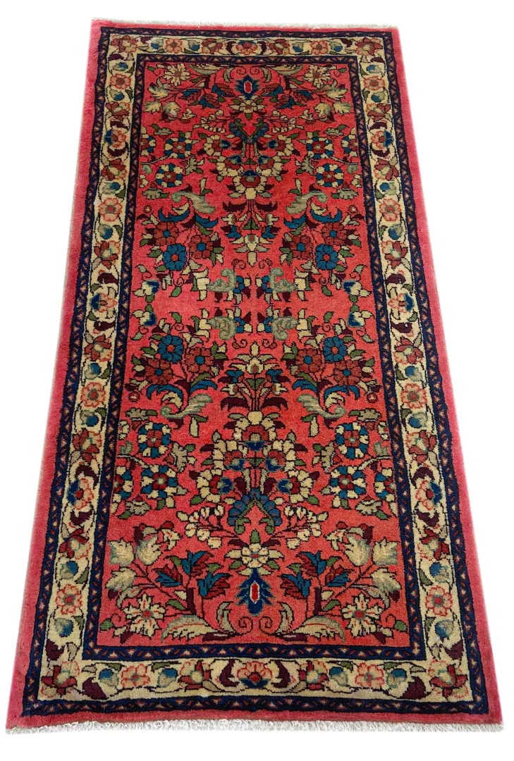 Perserteppich Sarough 132 x 66 cm Wolle handgeknüpft