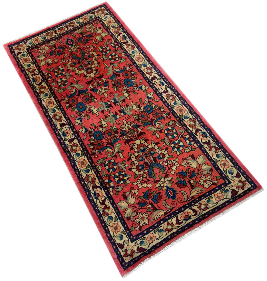 Perserteppich Sarough 132 x 66 cm Wolle handgeknüpft