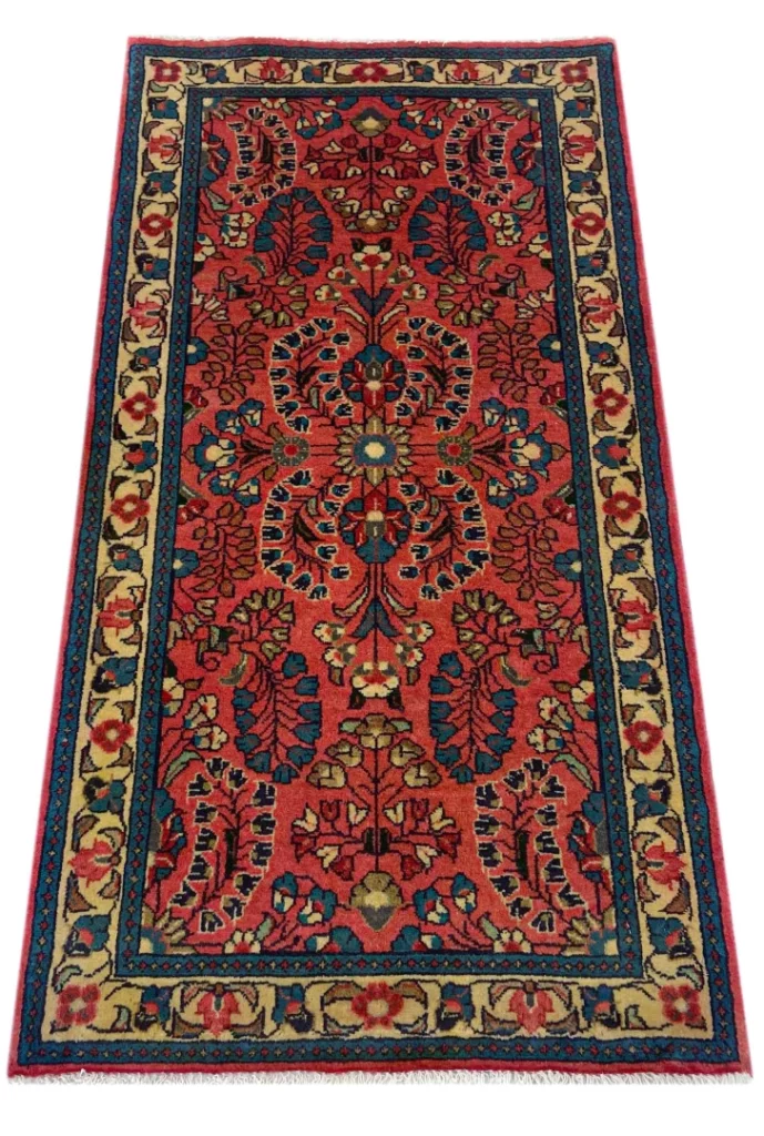 Perserteppich Sarough 132 x 68 cm Wolle handgeknüpft