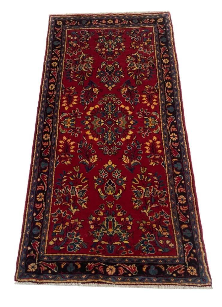 Perserteppich Sarough 133 x 66 cm Wolle handgeknüpft
