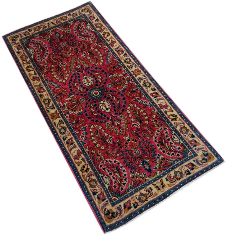 Perserteppich Sarough 134 x 66 cm Wolle handgeknüpft
