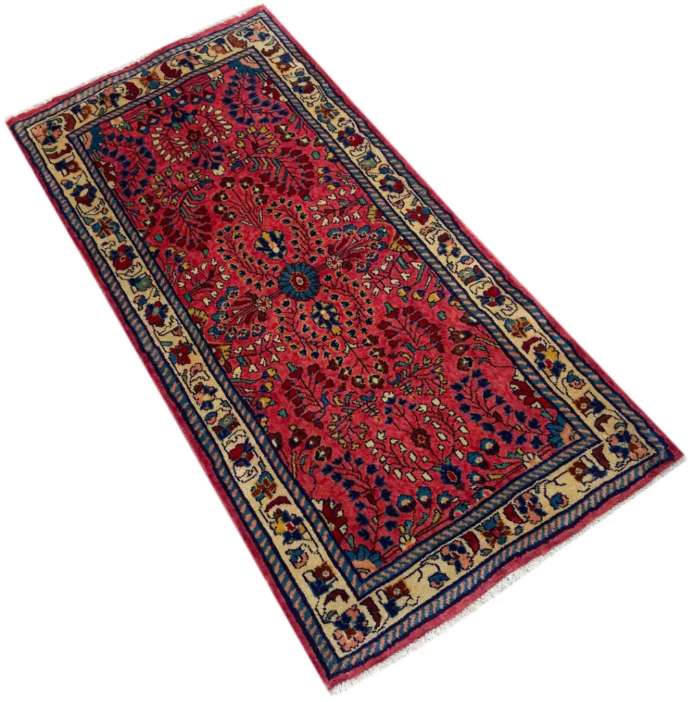 Perserteppich Sarough 135 x 67 cm Wolle handgeknüpft