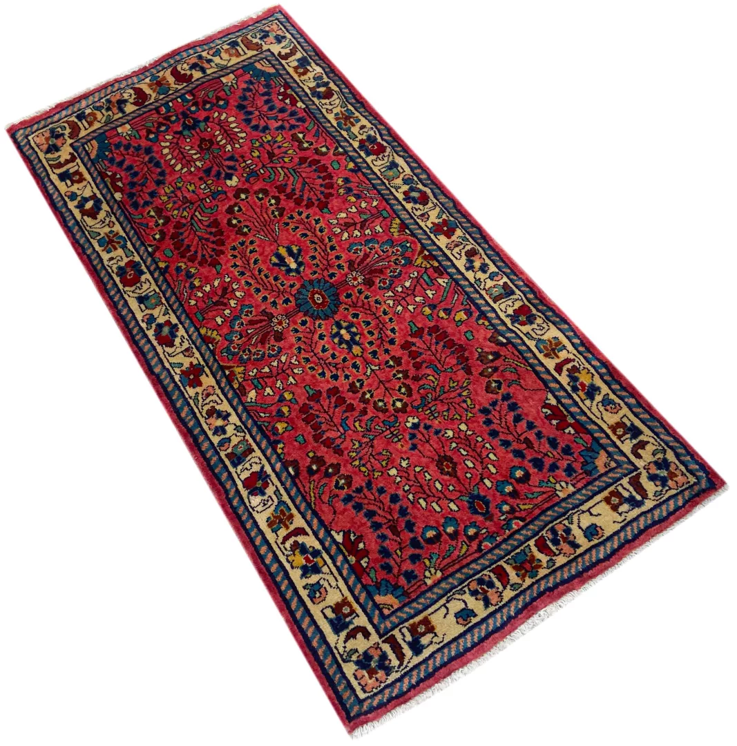Perserteppich Sarough 135 x 67 cm Wolle handgeknüpft