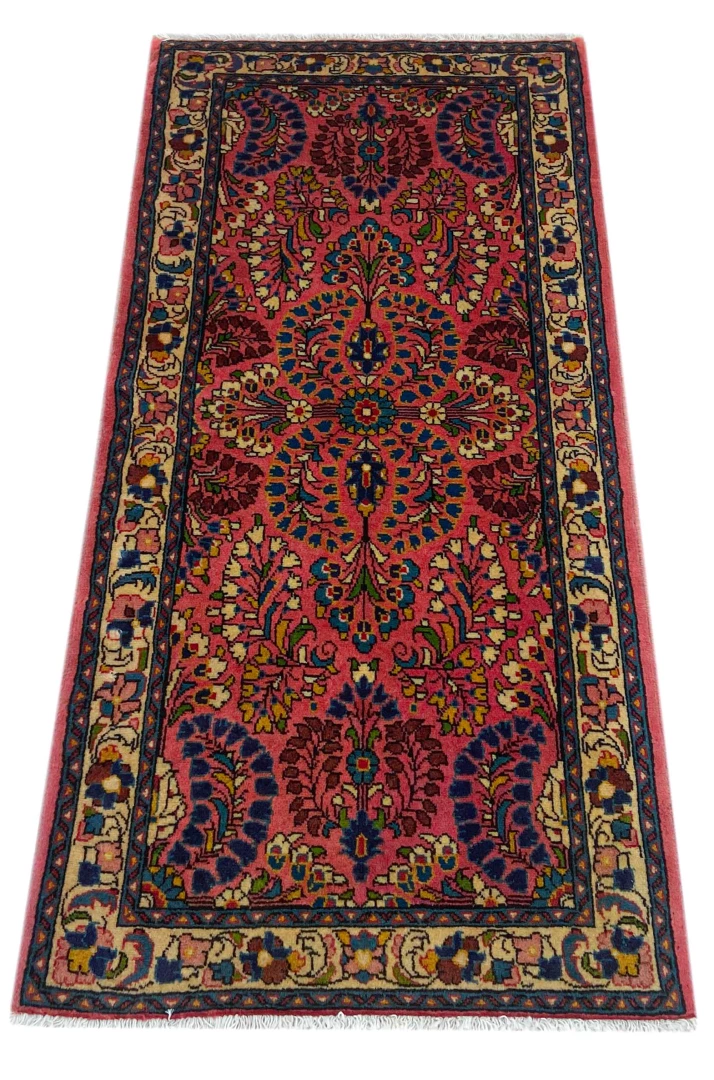 Perserteppich Sarough 135 x 65 cm Wolle handgeknüpft