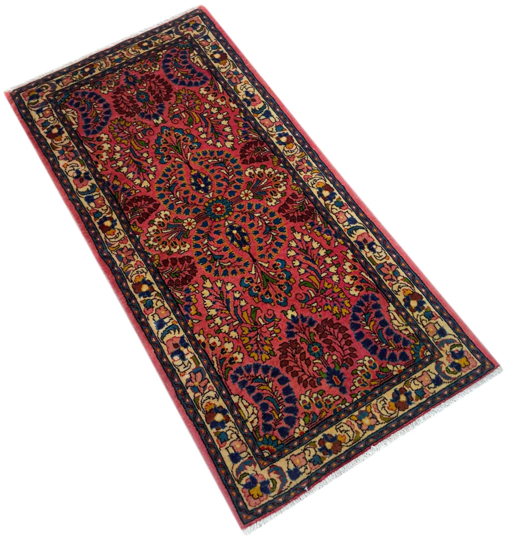 Perserteppich Sarough 135 x 65 cm Wolle handgeknüpft
