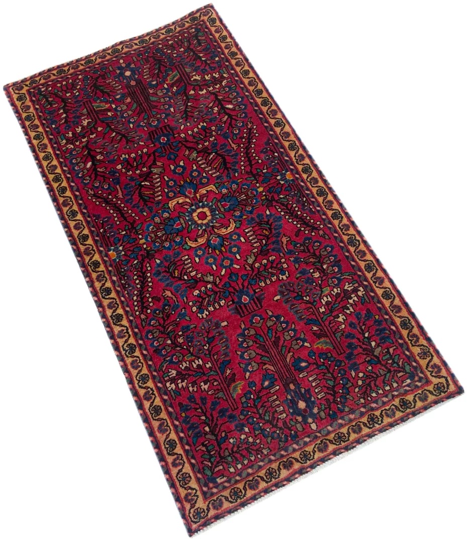 Perserteppich Sarough 135 x 67 cm Wolle handgeknüpft