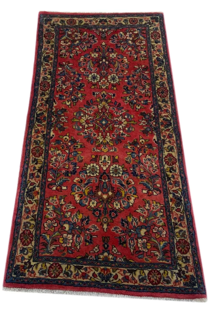 Perserteppich Sarough 137 x 64 cm Wolle handgeknüpft