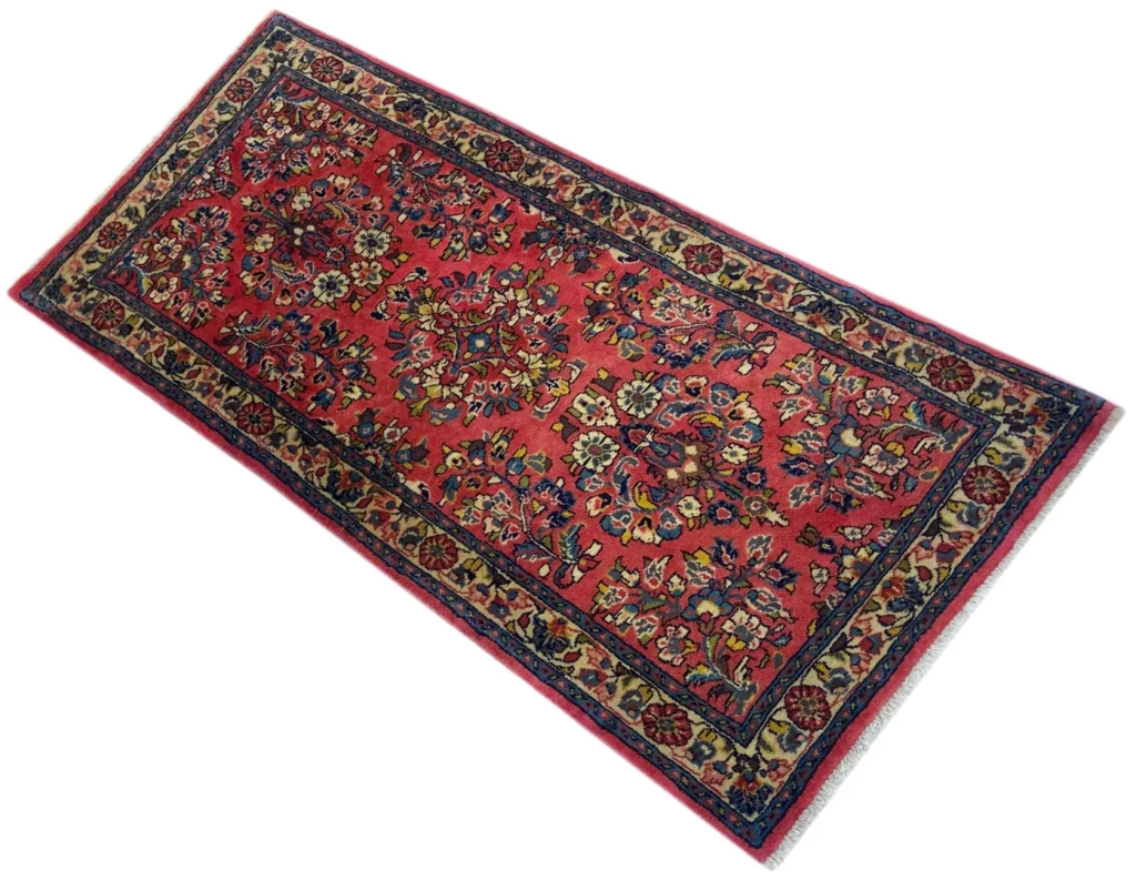 Perserteppich Sarough 137 x 64 cm Wolle handgeknüpft