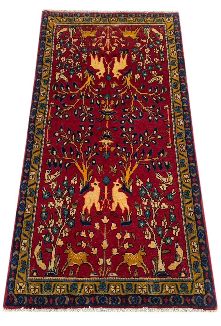 Perserteppich Sarough 140x69 cm Wolle handgeknüpft