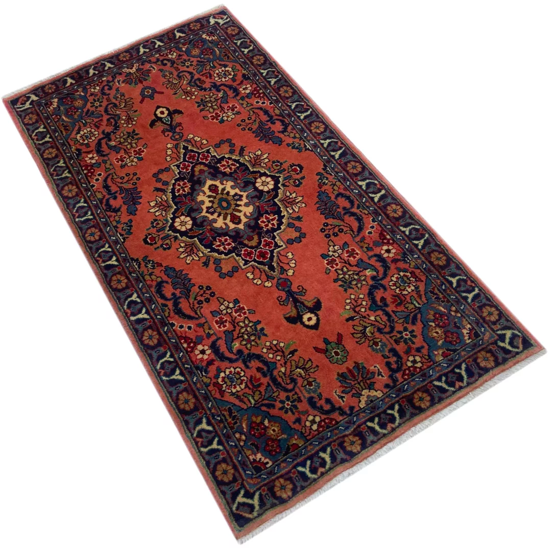 Perserteppich Sarough 148 x 78 cm Wolle handgeknüpft