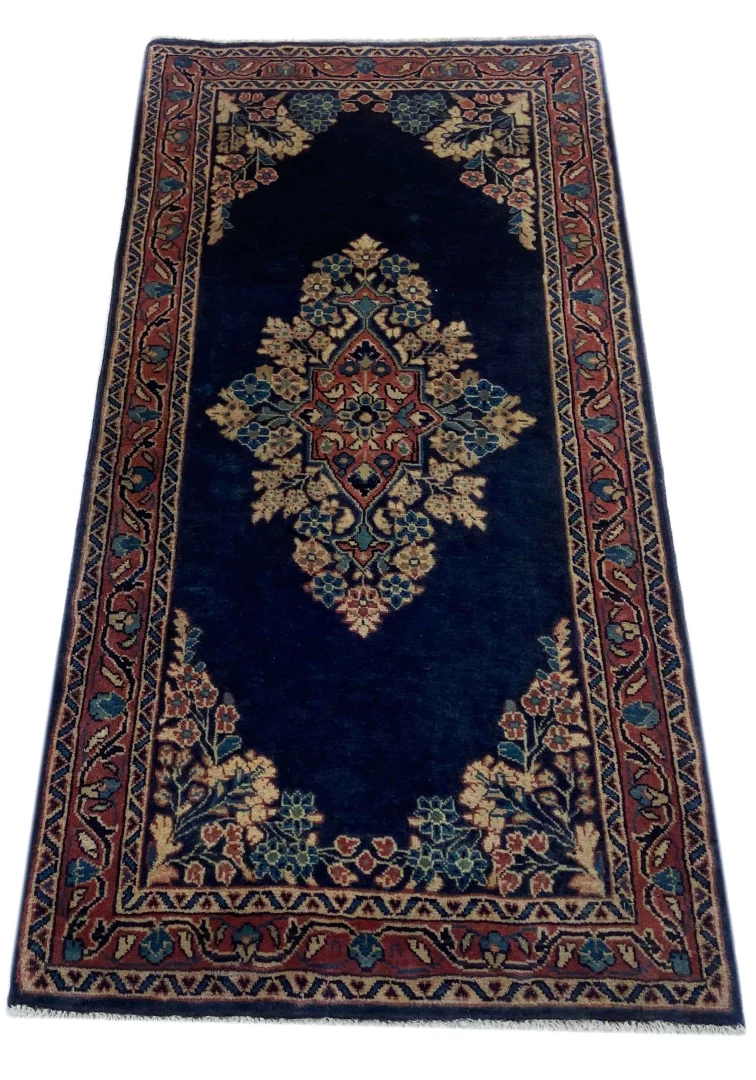 Perserteppich Sarough 149 x 70 cm Wolle handgeknüpft