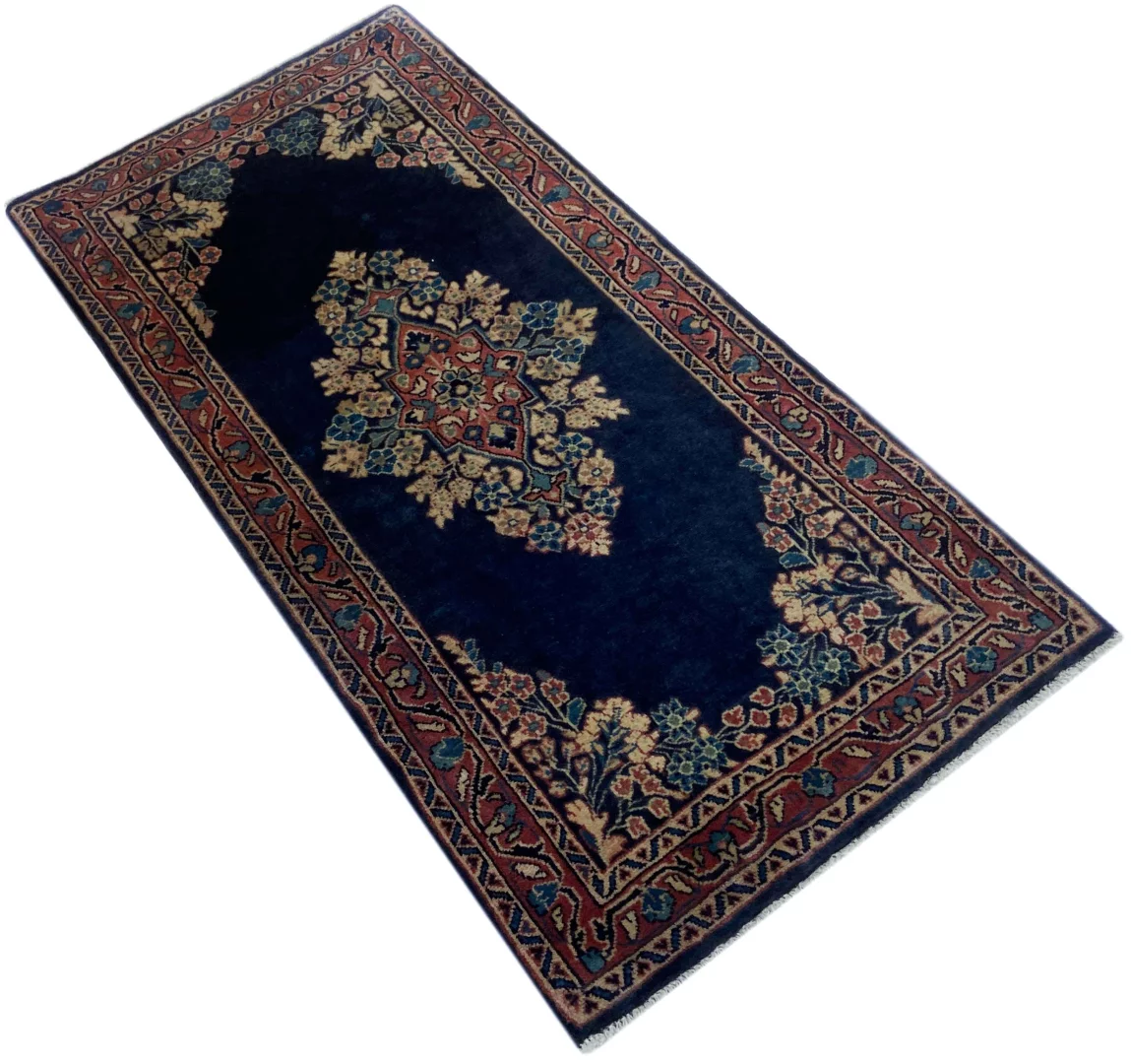 Perserteppich Sarough 149 x 70 cm Wolle handgeknüpft