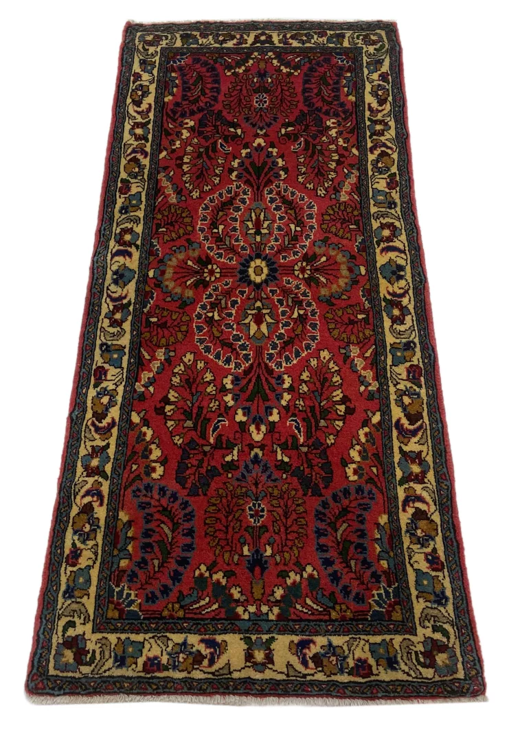 Perserteppich Sarough 157 x 65 cm Wolle handgeknüpft