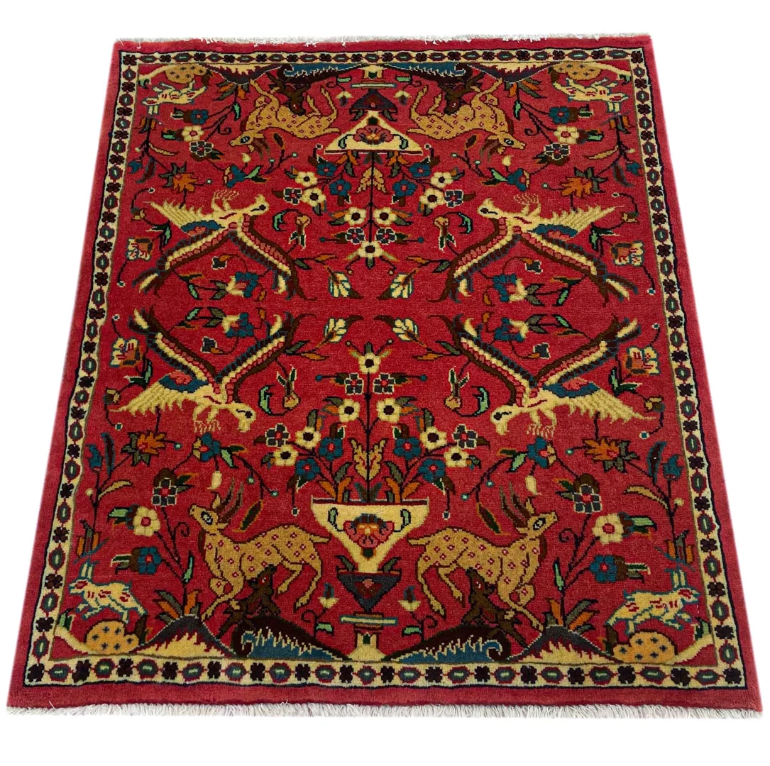 Perserteppich Sarough 96 x 83 cm Wolle handgeknüpft