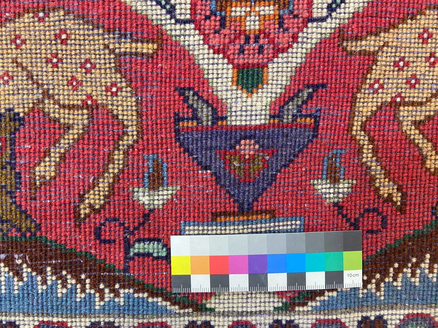 Perserteppich Sarough 96 x 83 cm Wolle handgeknüpft