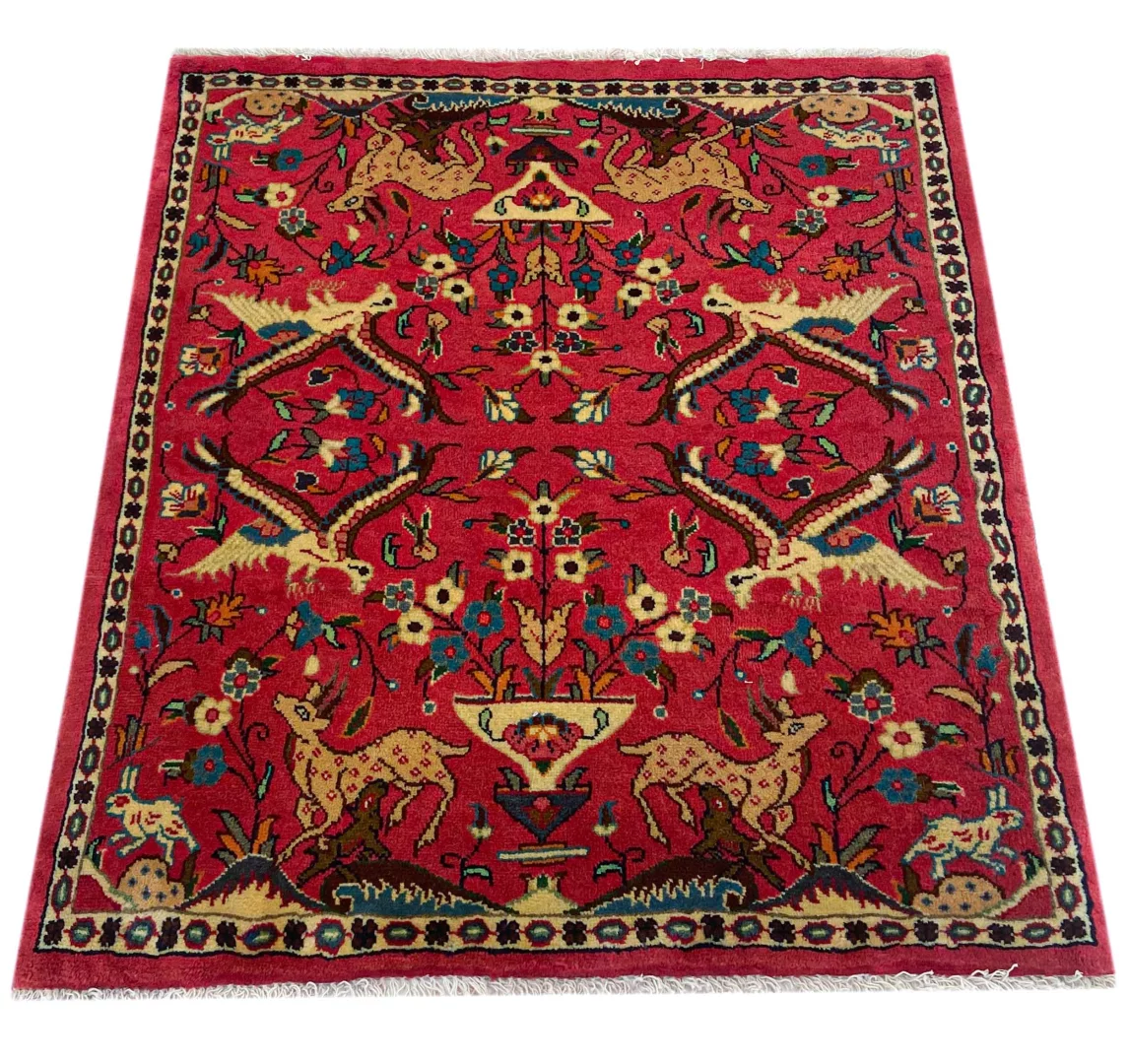Perserteppich Sarough 98 x 88 cm Wolle handgeknüpft