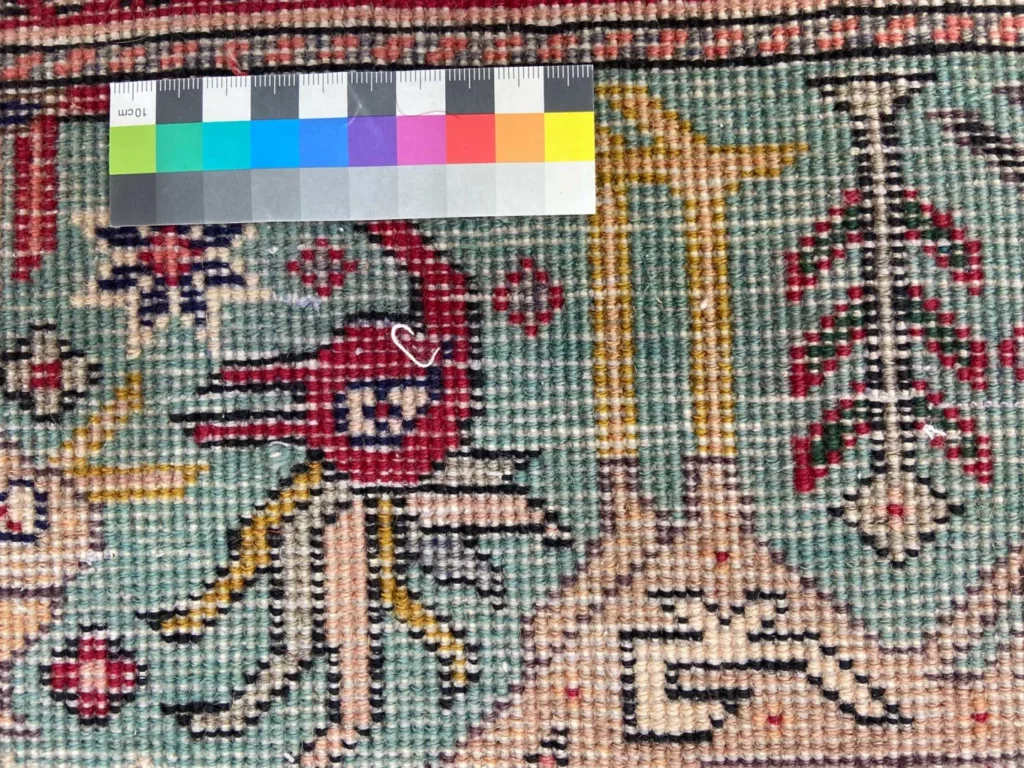Perserteppich Täbris 56 x 57 cm Wolle handgeknüpft