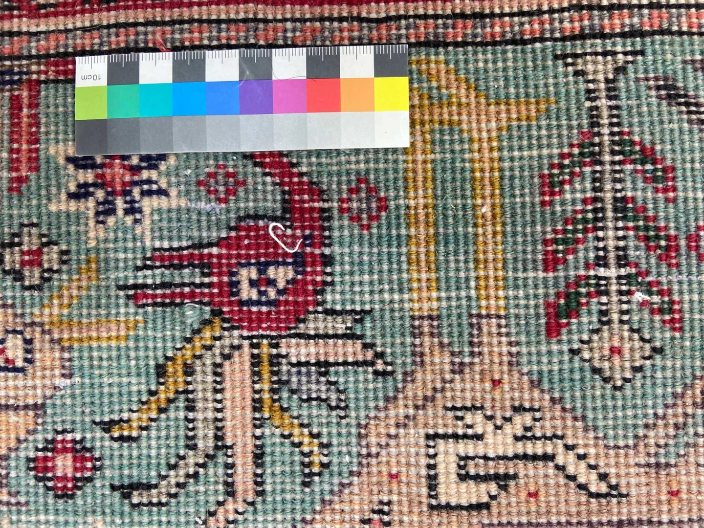 Perserteppich Täbris 56 x 57 cm Wolle handgeknüpft