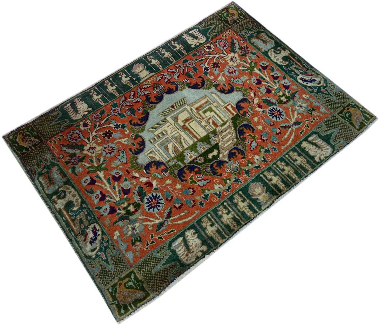 Perserteppich Täbris 62 x 88 cm Wolle handgeknüpft