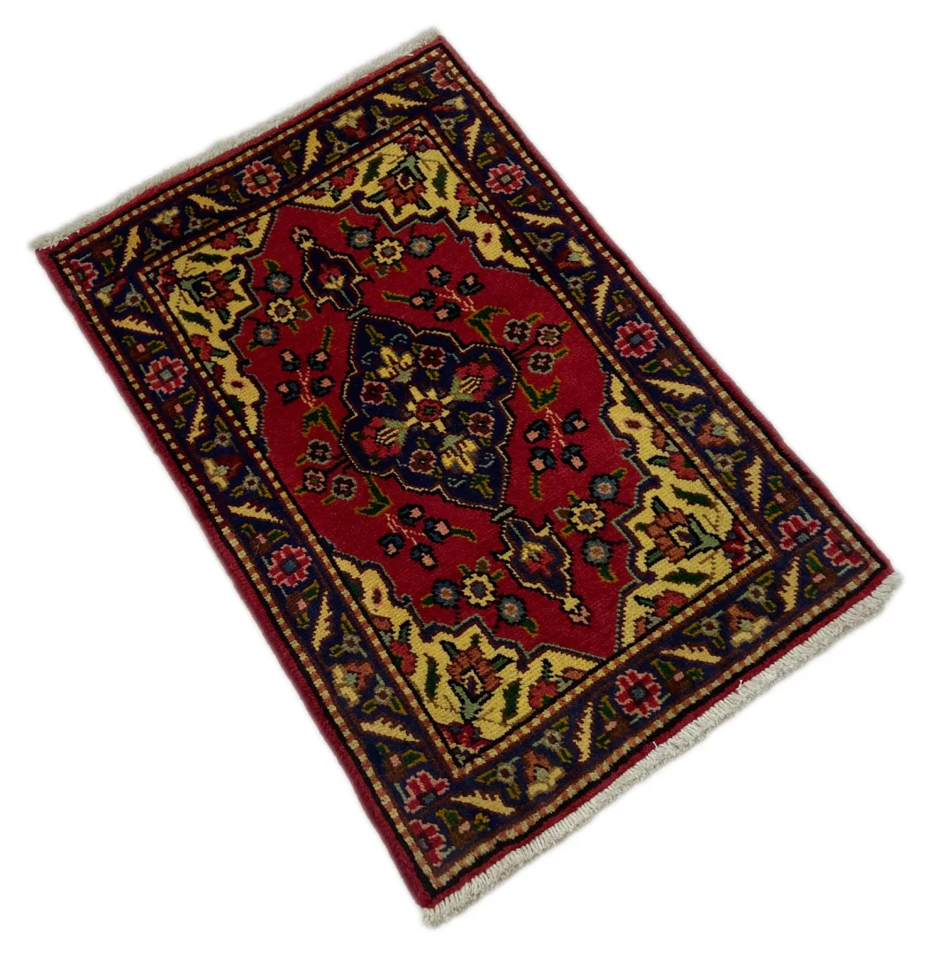 Perserteppich Täbris 88 x 58 cm Wolle-Seide handgeknüpft
