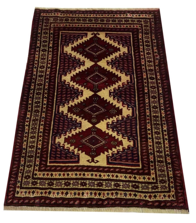Perserteppich Turkman 117 x 82 cm Wolle handgeknüpft