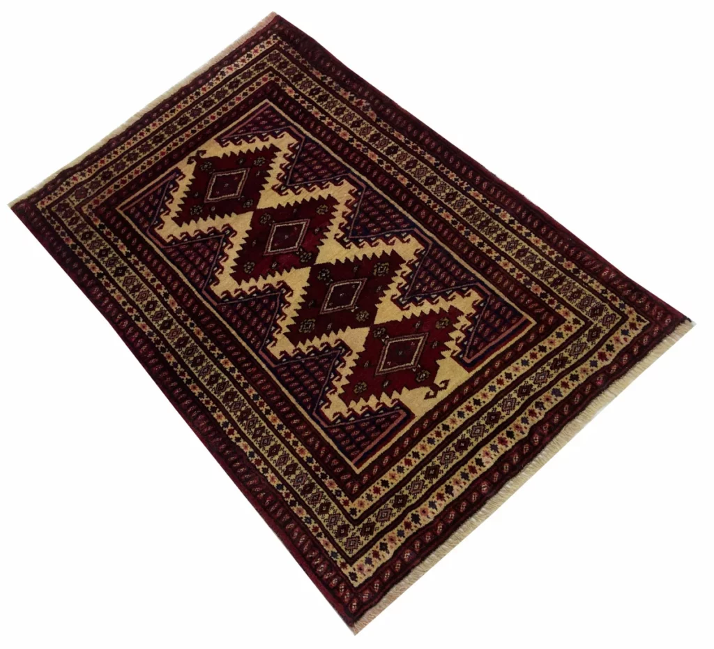 Perserteppich Turkman 117 x 82 cm Wolle handgeknüpft