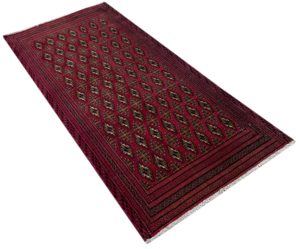 Perserteppich Turkman 124 x 57 cm Wolle handgeknüpft