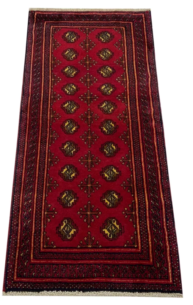 Perserteppich Turkman 119 x 55 cm Wolle handgeknüpft