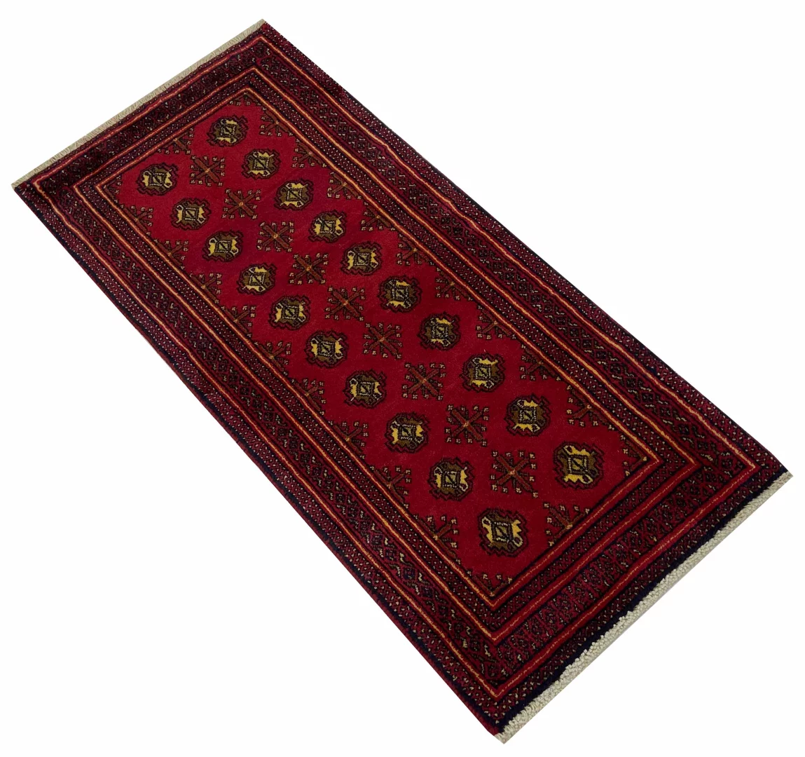 Perserteppich Turkman 119 x 55 cm Wolle handgeknüpft
