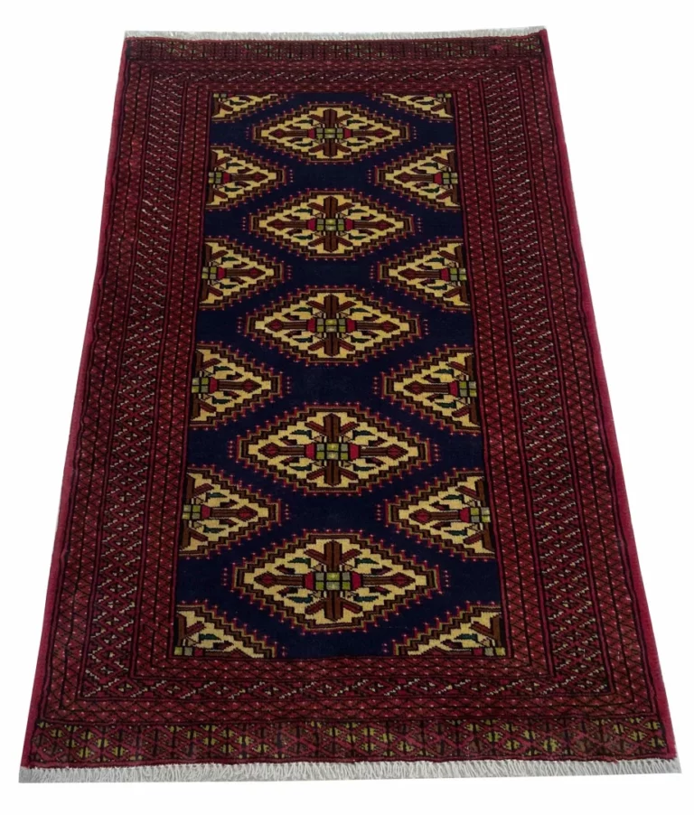 Perserteppich Turkman 125 x 77 cm Wolle handgeknüpft