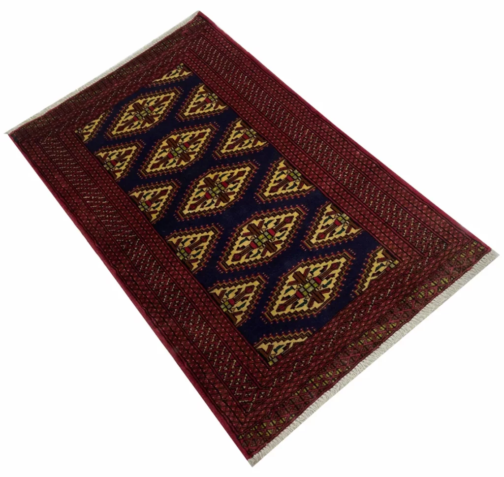 Perserteppich Turkman 125 x 77 cm Wolle handgeknüpft