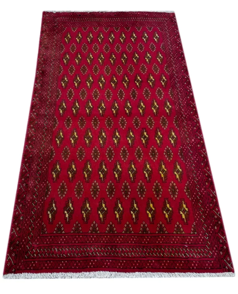 Perserteppich Turkman 129 x 64 cm Wolle handgeknüpft