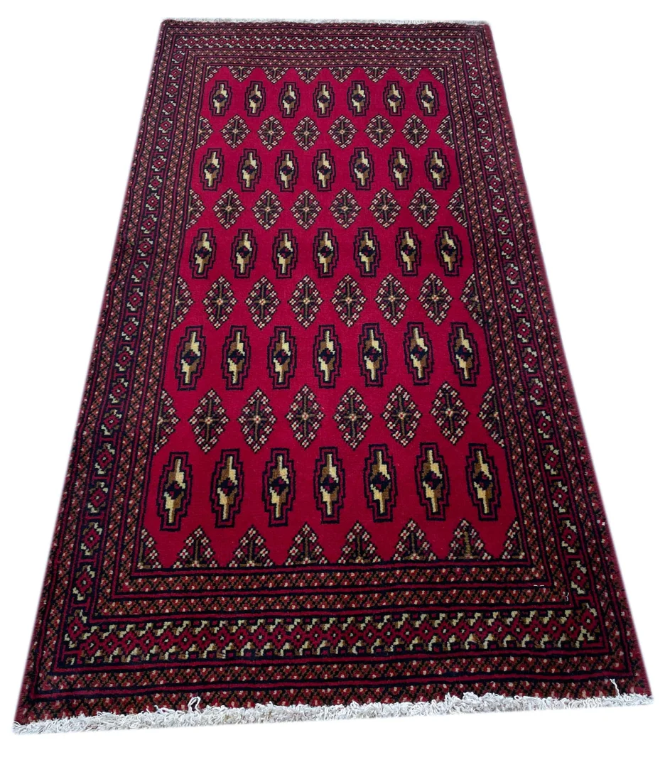 Perserteppich Turkman 130 x 60 cm Wolle handgeknüpft