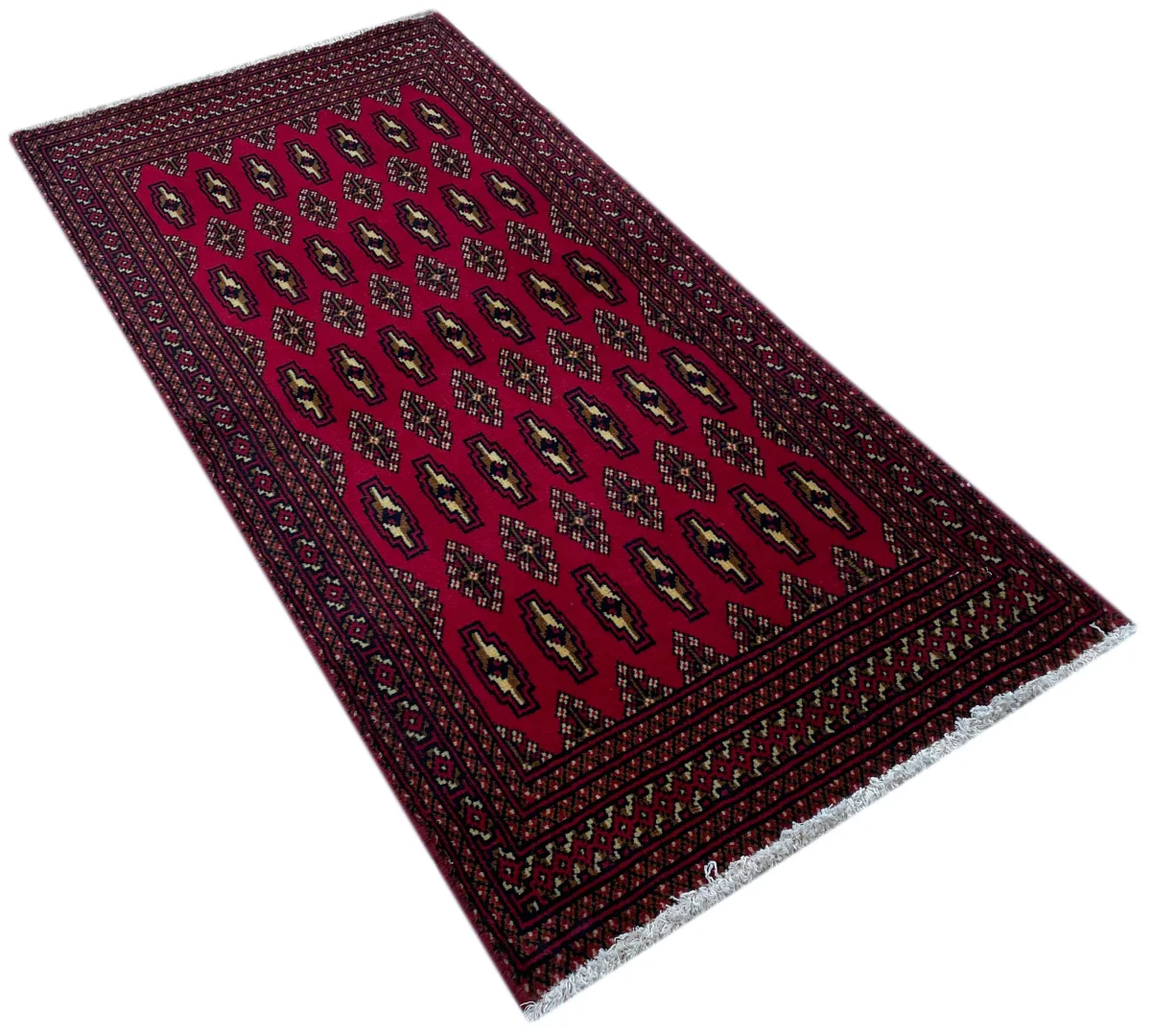 Perserteppich Turkman 130 x 60 cm Wolle handgeknüpft