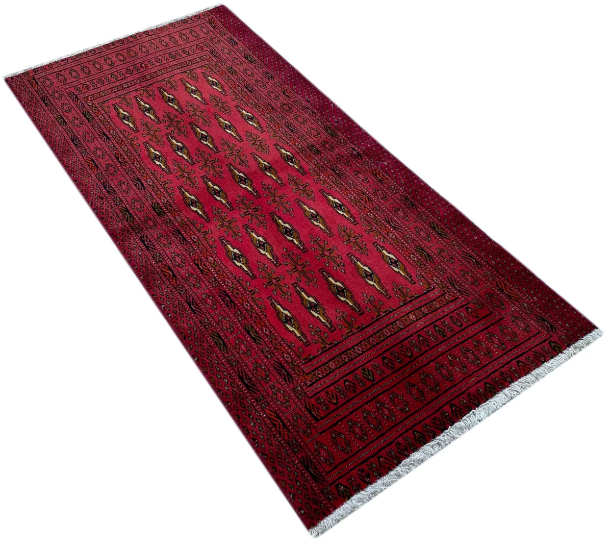Perserteppich Turkman 130 x 60 cm Wolle handgeknüpft