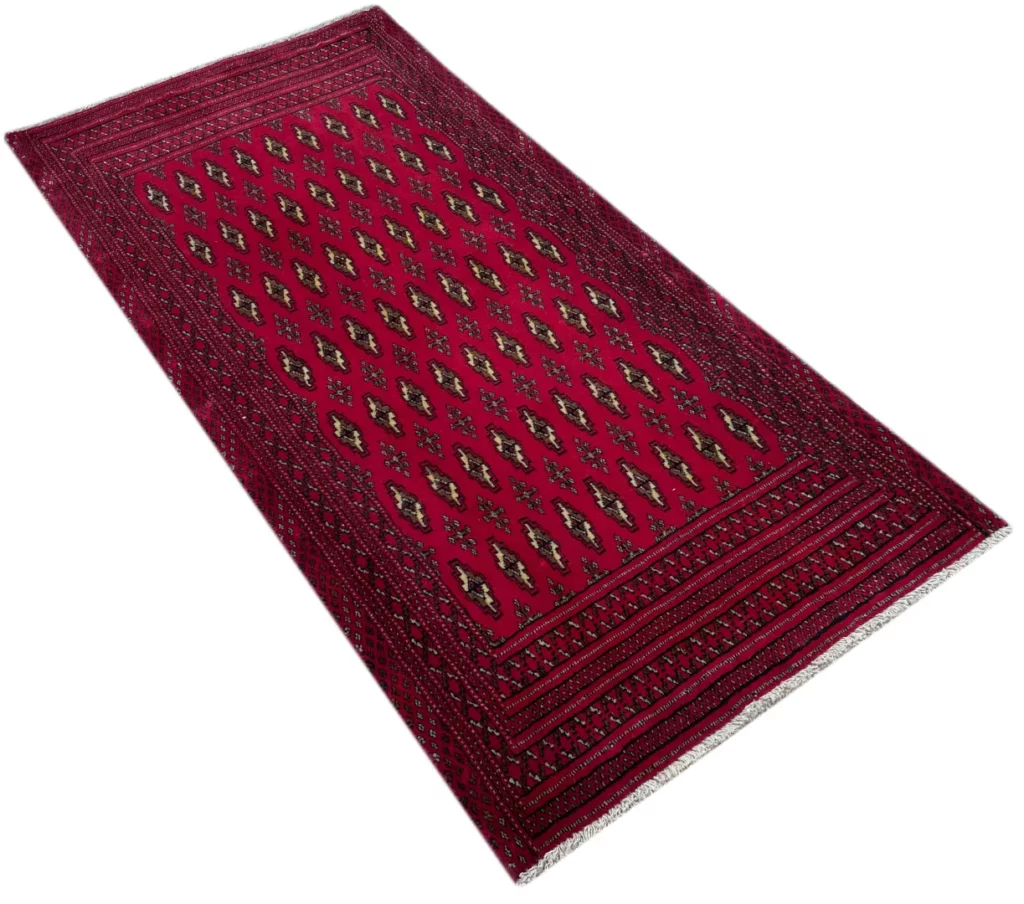 Perserteppich Turkman 135 x 66 cm Wolle handgeknüpft