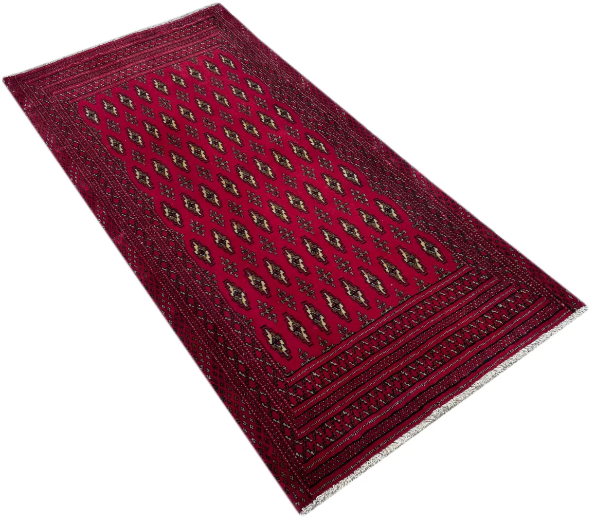 Perserteppich Turkman 135 x 66 cm Wolle handgeknüpft