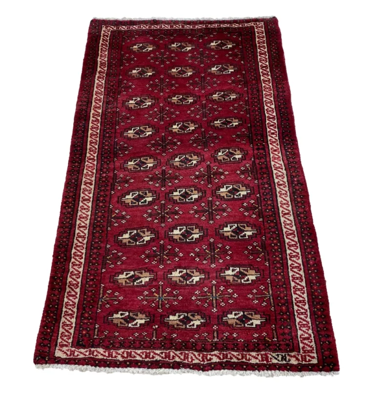 Perserteppich Turkman 135 x 75 cm Wolle handgeknüpft
