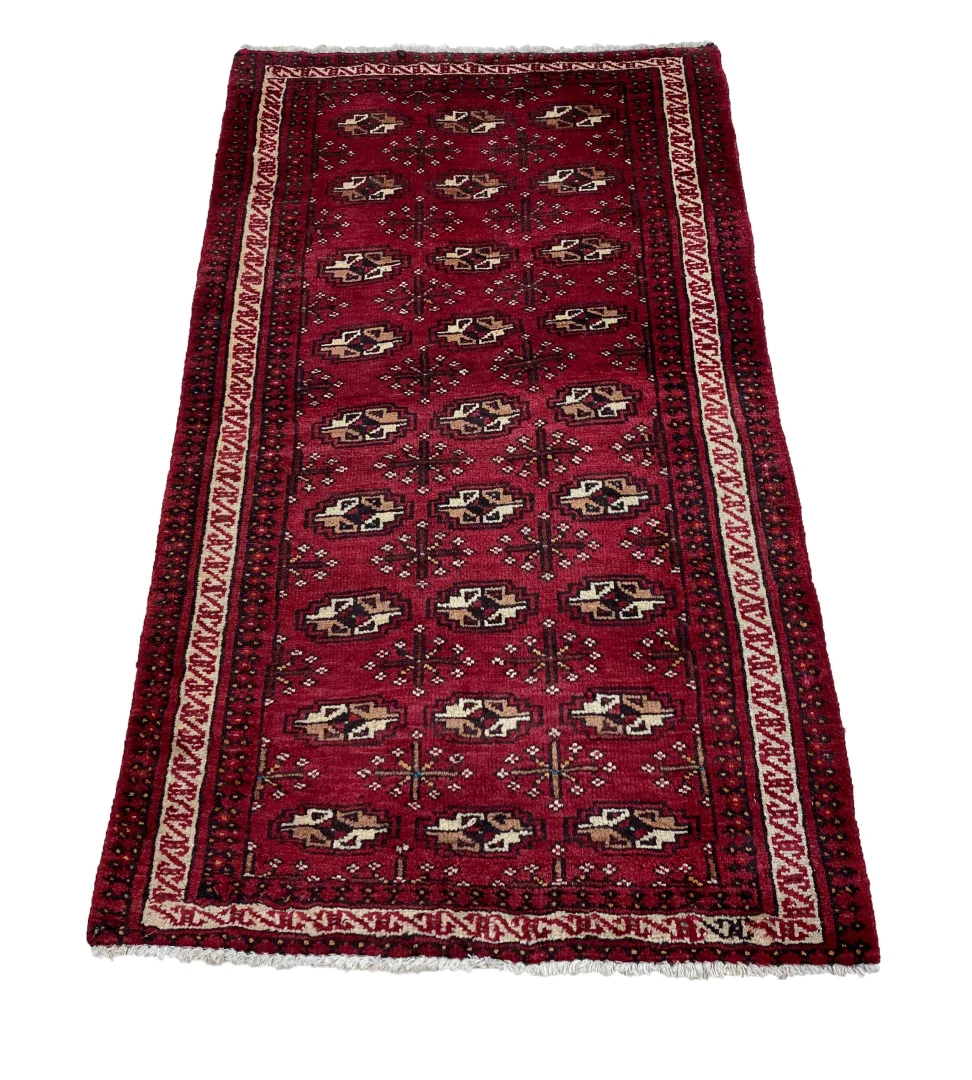 Perserteppich Turkman 135 x 75 cm Wolle handgeknüpft