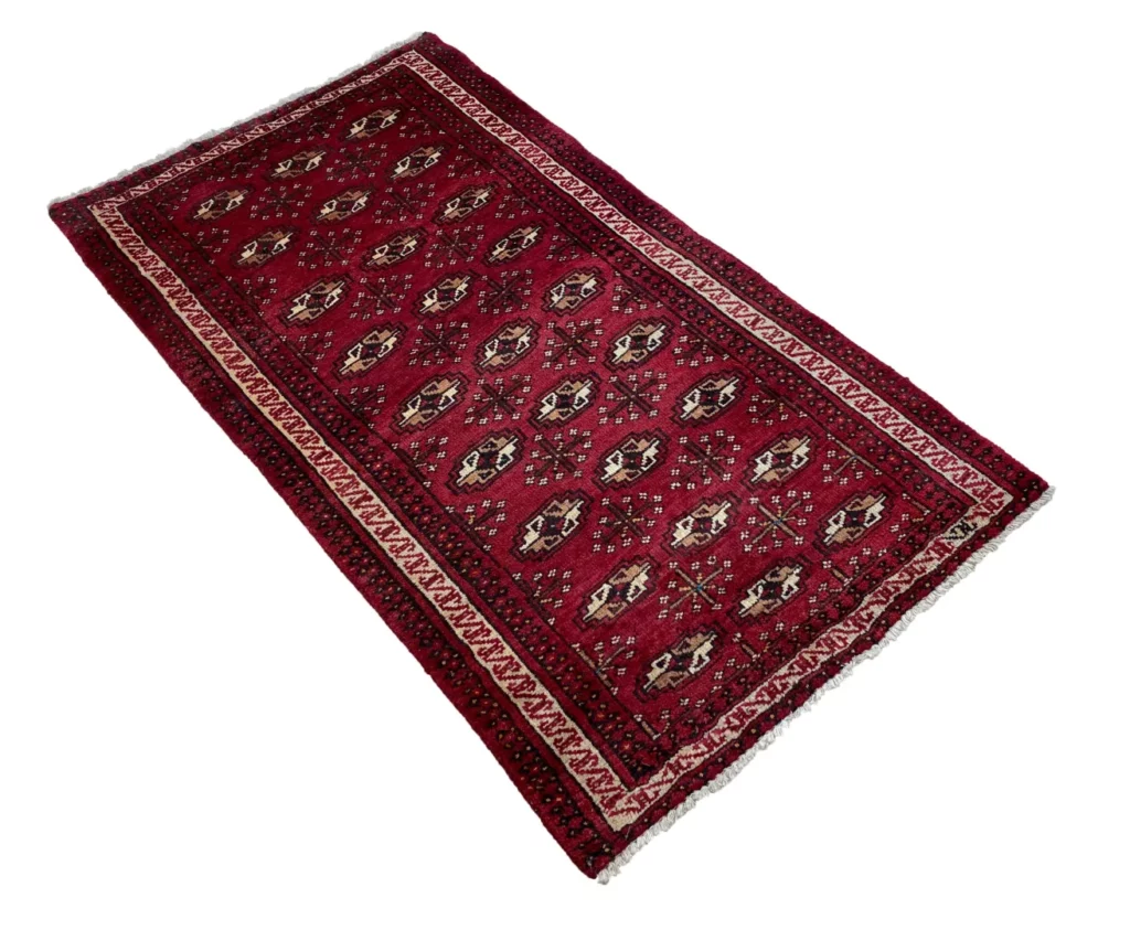 Perserteppich Turkman 135 x 75 cm Wolle handgeknüpft
