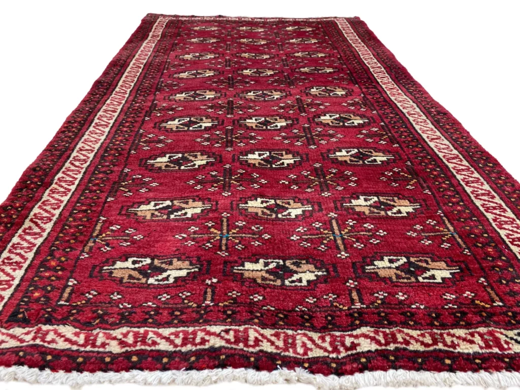 Perserteppich Turkman 135 x 75 cm Wolle handgeknüpft