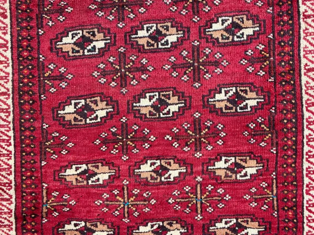 Perserteppich Turkman 135 x 75 cm Wolle handgeknüpft