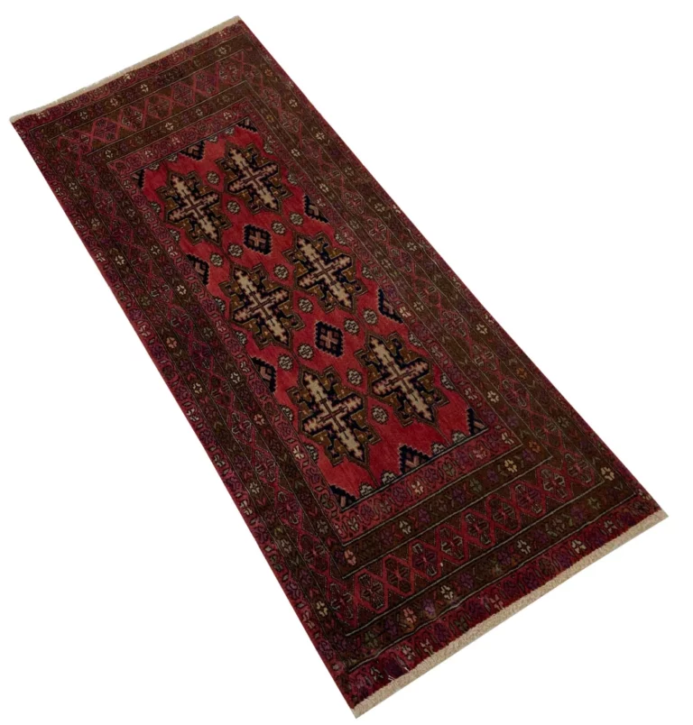 Perserteppich Turkman 140 x 57 cm Wolle handgeknüpft