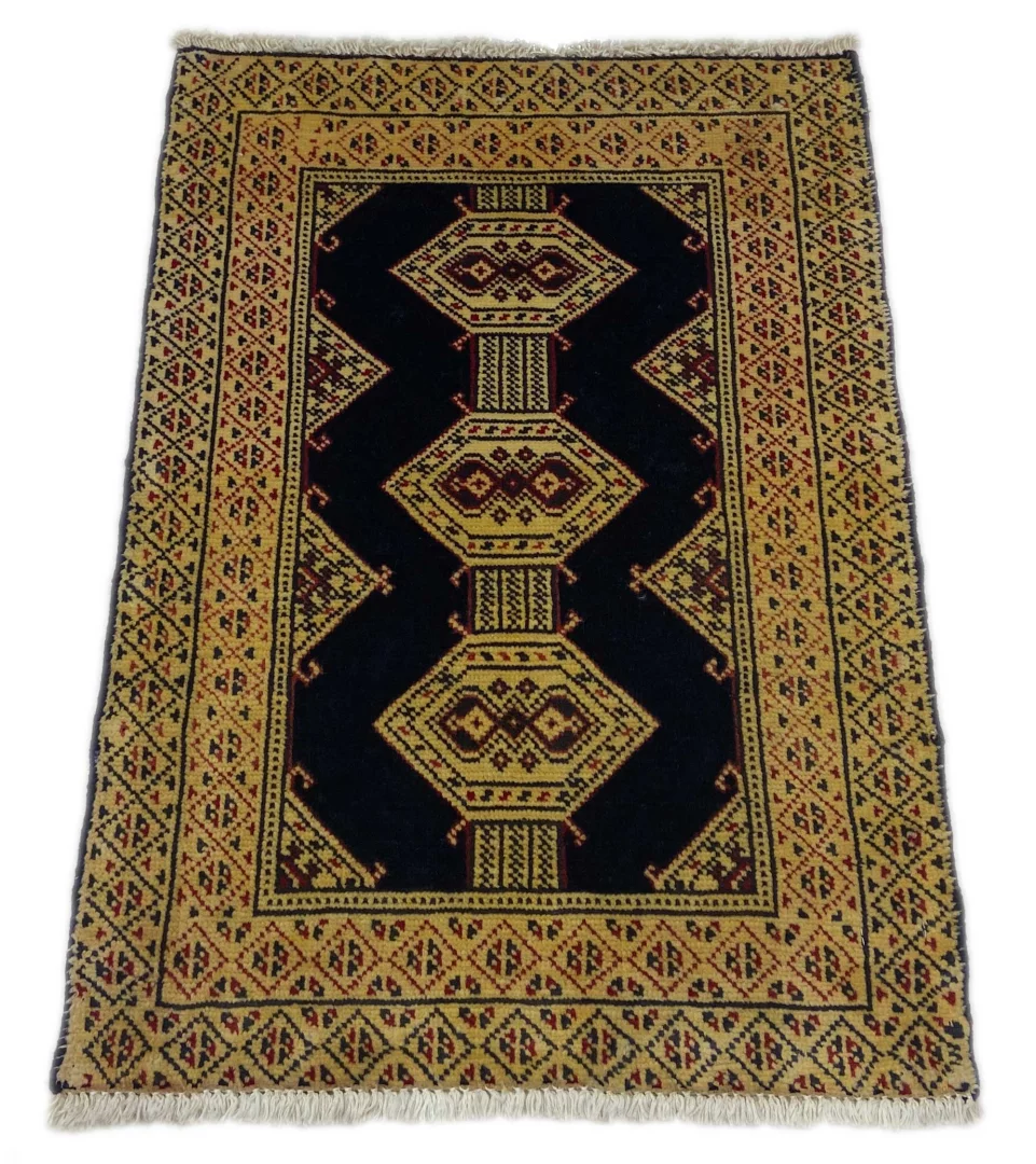 Perserteppich Turkman 81 x 58 cm Wolle handgeknüpft