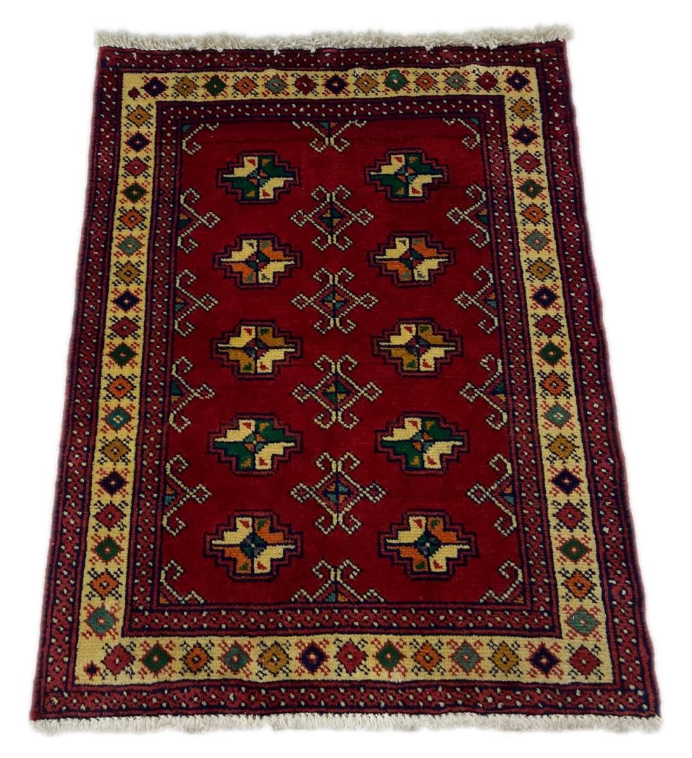 Perserteppich Turkman 83 x 64 cm Wolle handgeknüpft