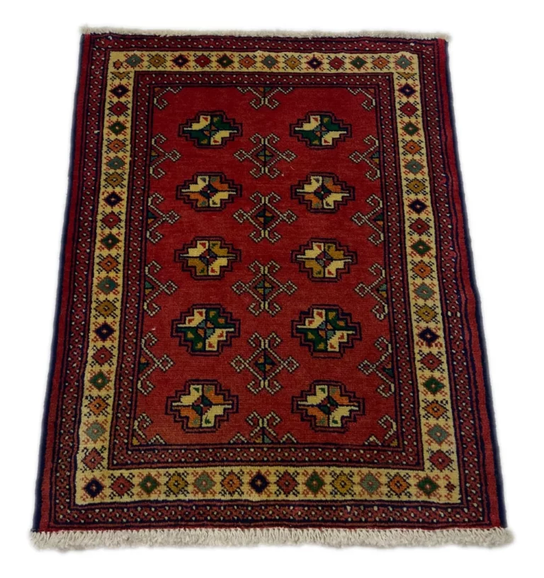 Perserteppich Turkman 83 x 65 cm Wolle handgeknüpft